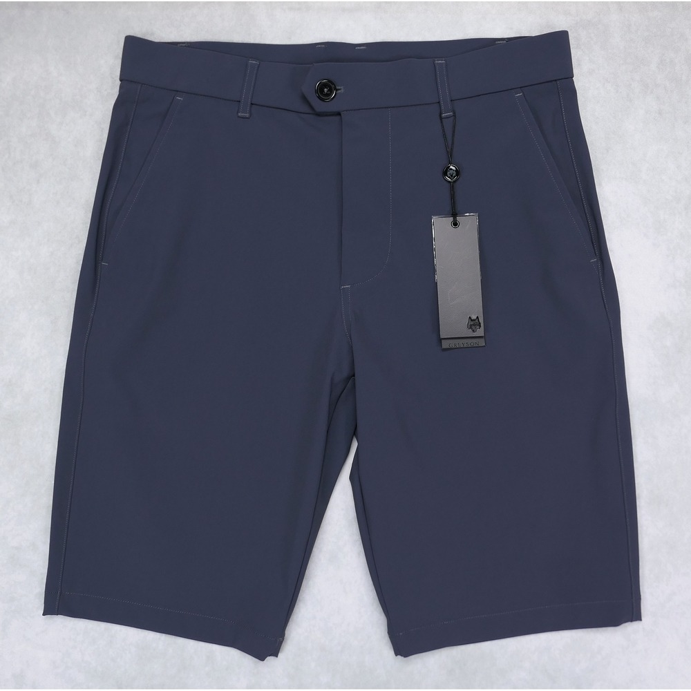 Greyson Montauk Mens 30 Golf Shorts Stingray Gray Performance Stretch NEW!